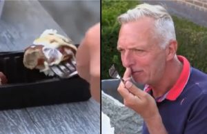 Martien Meiland in tranen tijdens het eten van een Frikandel Speciaal! Martien Meiland