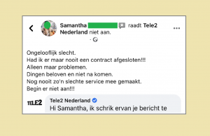 Tele2 reageert op een klacht van Samantha maar maakt giga-blunder! Tele2