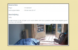 Sara uit Amsterdam zoekt huisgenoot maar niemand durft na haar oproep! Amsterdam