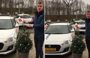 Autoverkoper verkoopt Kerstboom van €16.000,- plus grátis Suzuki Swift! Autoverkoper
