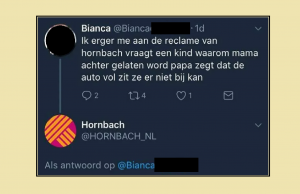 Hornbach sloopt zeurende Bianca met oerdomme klacht in een reactie! Hornbach