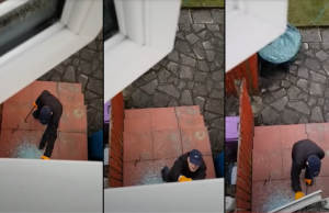 Bewoner filmt inbreker waarna een héél pijnlijke verassing om de hoek komt! Inbreker