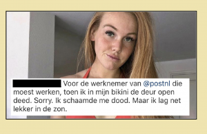Influencer ‘schaamt zich dood’, PostNL reageert ietwat ongepast! PostNL