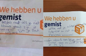 12 boze PostNL-bezorgers die briefjes achterlaten omdat niemand thuis is! PostNL