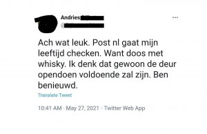 Toffe Andries doet tof tegen PostNL tof maar krijgt daar al gauw spijt van! PostNL