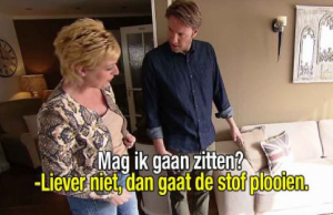 Bij Gaby mag het bezoek nooit op de bank gaan zitten! Gaby