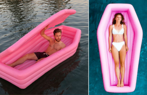 Hier haal jij een Opblaasbare Doodskist om deze zomer in vrede te rusten! Opblaasbare Doodskist