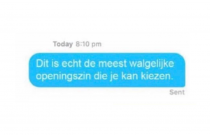 Vrouw ontvangt meest walgelijke openingszin op Tinder die je óóit gezien hebt! Tinder