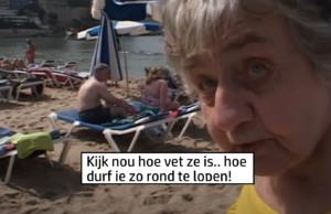 Joke ergert zich helemaal kapot aan lelijke en dikke mensen op het strand! Dikke mensen