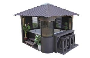 Hier haal jij je spotgoedkope Jacuzzi-Uitbreidingsset om er een Pool-Bar van te maken! Jacuzzi