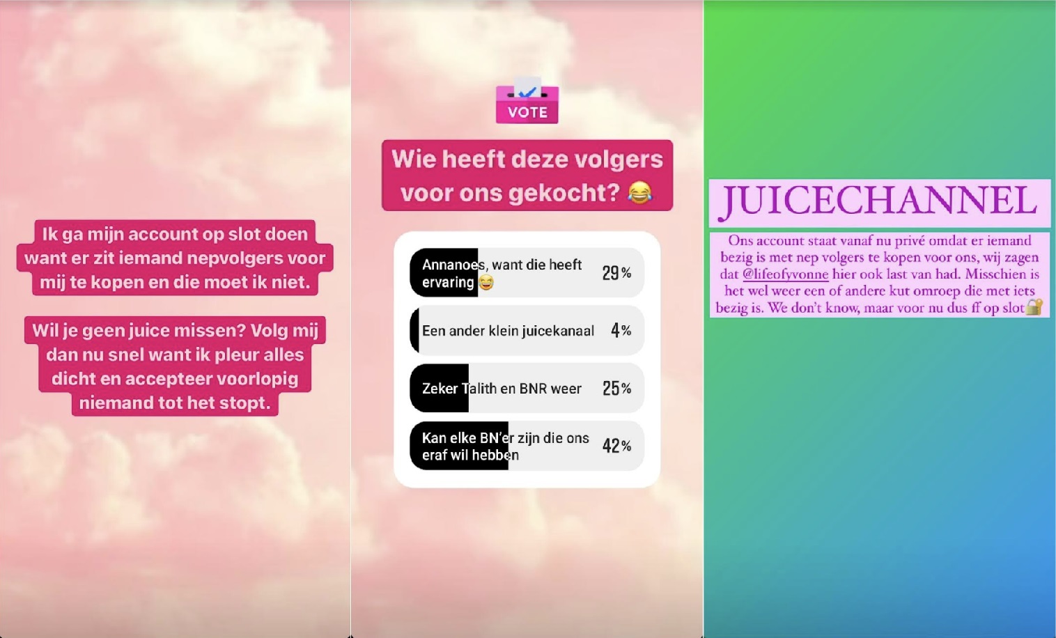 Yvonne Coldeweijer en Juicechannel in gevaar "Definitief van Instagram!"