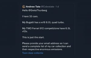 Greta Thunberg haalt genadeloos uit naar Andrew Tate op Twitter! Greta Thunberg