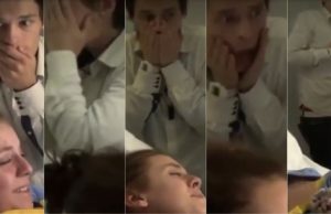 Kersverse vader gefilmd tijdens bevalling van vriendin! Bevalling