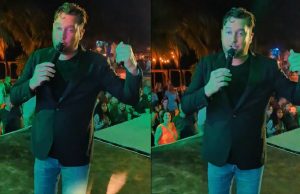 Beelden: Tino Martin ‘stomdronken’ tijdens optreden: ‘Kan nauwelijks lopen die gek!’ Tino Martin