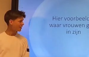 Kevin geeft spreekbeurt over vrouwen en krijg een dikke 1! spreekbeurt