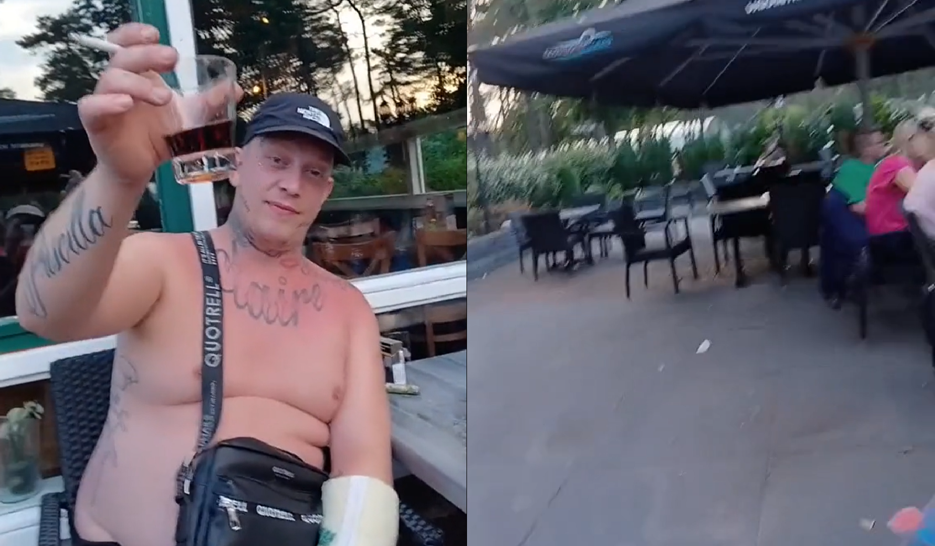 Peter Gillis komt Henkie tegen op terras van park 'Peter, met je vieze bek. H**renn**ker!'
