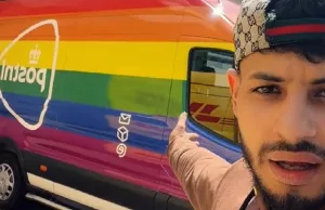 Zien: PostNL-bezorger die boos was vanwege zijn regenboogbusje doet het ondenkbare! PostNL