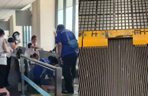 Je grootste nachtmerrie: Vrouw vast in loopband vliegveld, been geamputeerd! Loopband