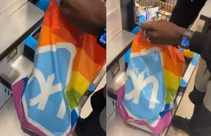 Man wil niet met regenboogtasje van Albert Heijn rondlopen en komt met oplossing! Albert Heijn