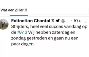 Je gelooft nóóit wat deze A12-Actievoerster een paar dagen gaat doen! A12