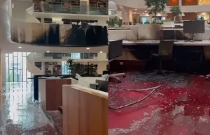 Bizarre beelden van de gigantische verwoesting na schietpartij in Erasmus MC Erasmus MC