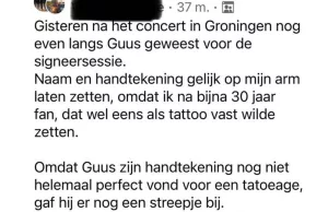 Foto: Willeke heeft tatoeage laten zetten van ‘geslachtsdeel van Guus Meeuwis’! Guus Meeuwis