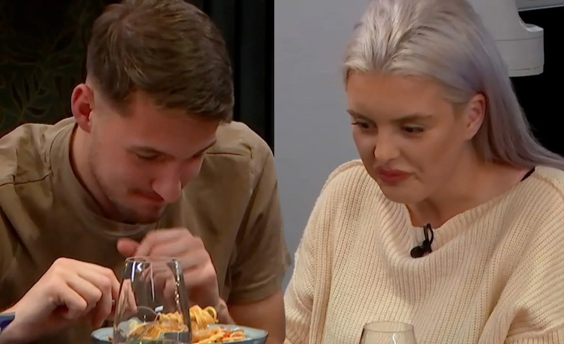 Lang Leve de LiefdeMike kotst alles onder na één hap van Emily's pasta! Lang Leve de LiefdeMike kotst alles onder na één hap van Emily's pasta!