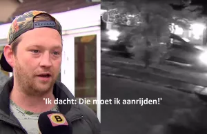 Erwin ziet overvallers uit friettent komen en rijdt ze snoeihard van hun brommertje af! Friettent