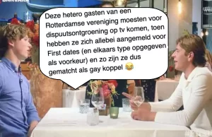 Twee vrienden laten zich aan elkaar matchen bij First Dates om op televisie te komen! First Dates