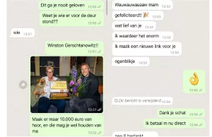 WhatsApp-oplichter door het dolle heen: ‘Winston belt net aan, we zijn rijk!’ WhatsApp