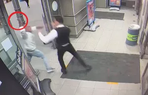 Overvaller met mes eindigt jankend op de grond door beveiliger van Albert Heijn! Albert Heijn