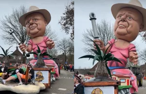Gigantische Peter Gillis gespot als praalwagen in Carnavalsoptocht! Peter Gillis