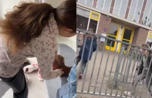 Moeder brengt kinderen naar school op Tweede Paasdag: ‘1 APRIL!!!’ Tweede Paasdag