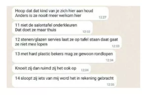 Schoonzus stelt lijst van 15 regels op voor Fleur die met 2-jarig zoontje langskomt! Regels