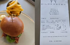 Klant schrikt zich kapot door rekening van een hamburgertje in Bilderberg hotel! Bilderberg
