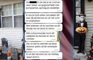 Buurman EIST dat Halloween-versiering uit voortuin gehaald wordt vanwege visite van schoonmoeder! Halloween