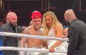 Woede om gedrag Jutta Leerdam bij bokswedstrijd Jake Paul: ‘Schaamteloos!’ Jutta Leerdam