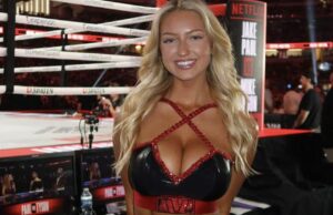 Foto’s van ring-girl bij Jake Paul vs. Mike Tyson gaan het hele internet over! Jake Paul