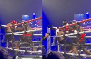 Dave Roelvink maakt geen schijn van kans tegen Melvin Manhoef en wordt snoeihard neergeslagen!