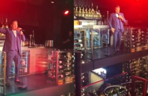 Tino Martin verschijnt weer eens straalbezopen op optreden bij Kerstborrel! Tino Martin