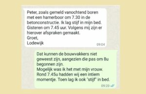Peter heeft totaal geen boodschap aan klacht van buurman: ‘Weet je wat ik om half 8 lag te doen…’