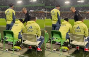 Arrogante Ajax-speler wil bal niet teruggeven aan ballenjongen, ballenjongen pakt hem genadeloos terug na doelpunt van Groningen! Ajax