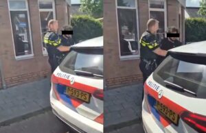 Video van knuffeldief die opgepakt wordt na bizarre actie bij gedenkplek Jeffrey en Emma gaat het hele internet over!