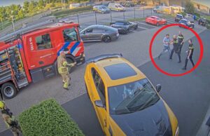 Oscar Gräper rijdt supercars uit zijn zaak vanwege brand bij buren, krijgt volle lading pepperspray van politie!