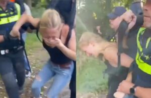 Klimaatactiviste hard aangepakt door Nederlandse politie, beelden gaan viraal! Klimaatactiviste