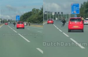 Gast denkt in GTA te zitten en wil een auto kapen op de snelweg tijdens achtervolging