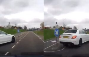 Stuk ongeduld haalt lesauto in waar dat niet mag en rijdt eigen auto total loss!