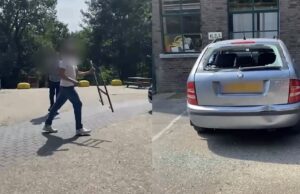 Bewoner van AZC in Sweikhuizen vernielt auto’s van personeel