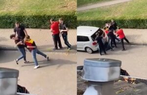 DHL-bezorger ramt vrouw in elkaar die commentaar heeft op zijn fout geparkeerde bus