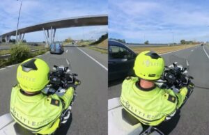 Bloedvervelende linksrijder krijgt er flink van langs van motoragent Emiel, plus 280 euro boete! Linksrijder